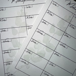 Floral Weekly Meal Planner: Printable Menu List (PDF Download) - Etsy