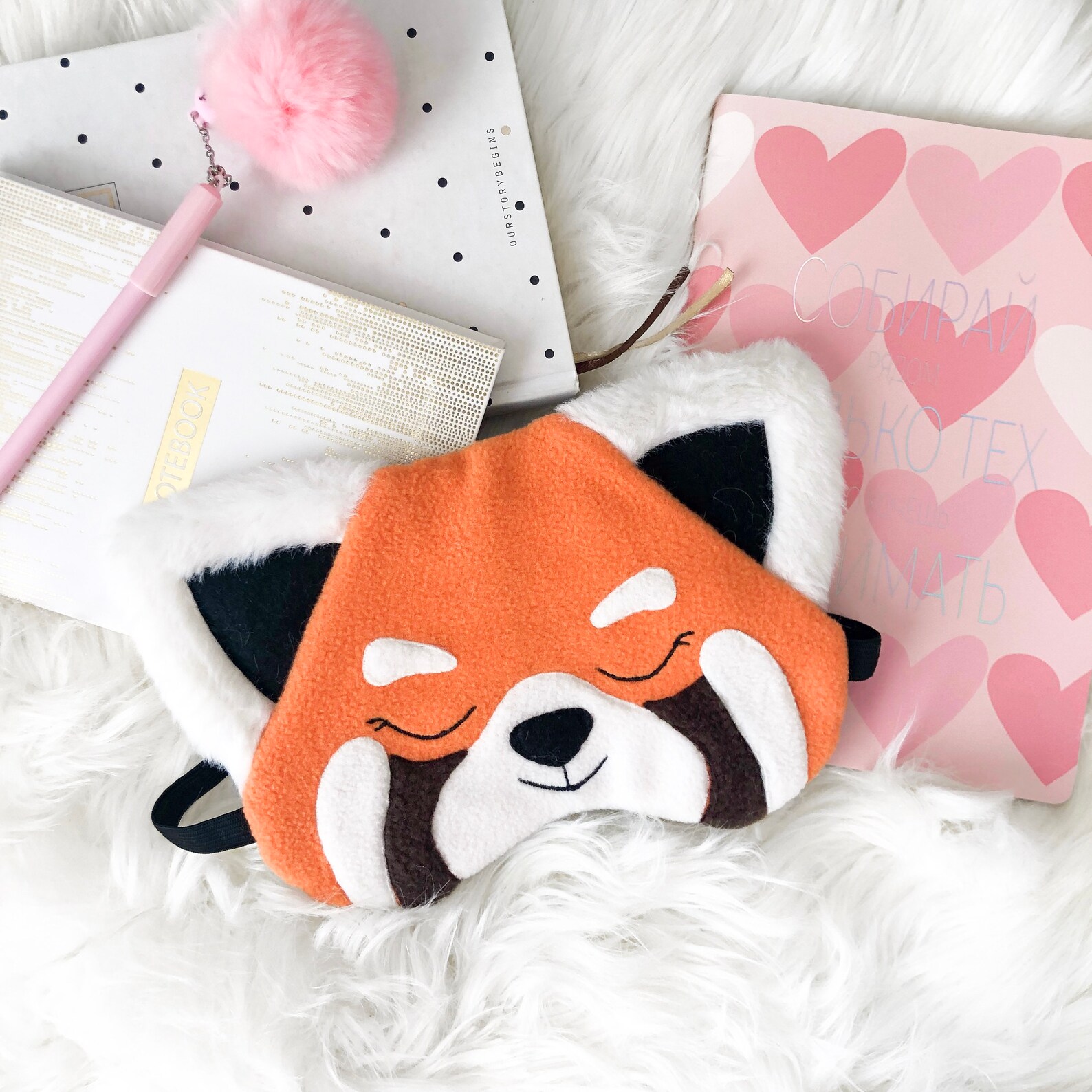 Red panda sleep mask Sleep mask Sleeping mask Sleep mask | Etsy