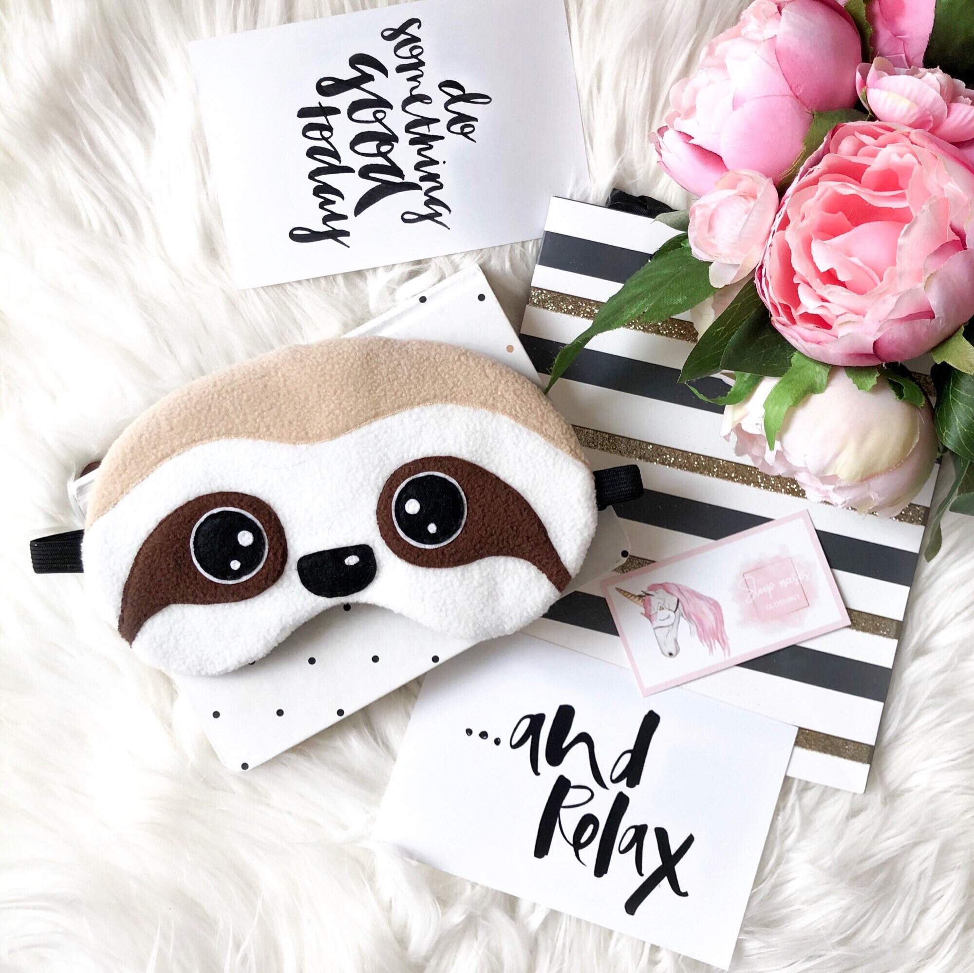 Sloth sleep mask Sloth gifts Eye Mask Sloth lover gift Cute Etsy