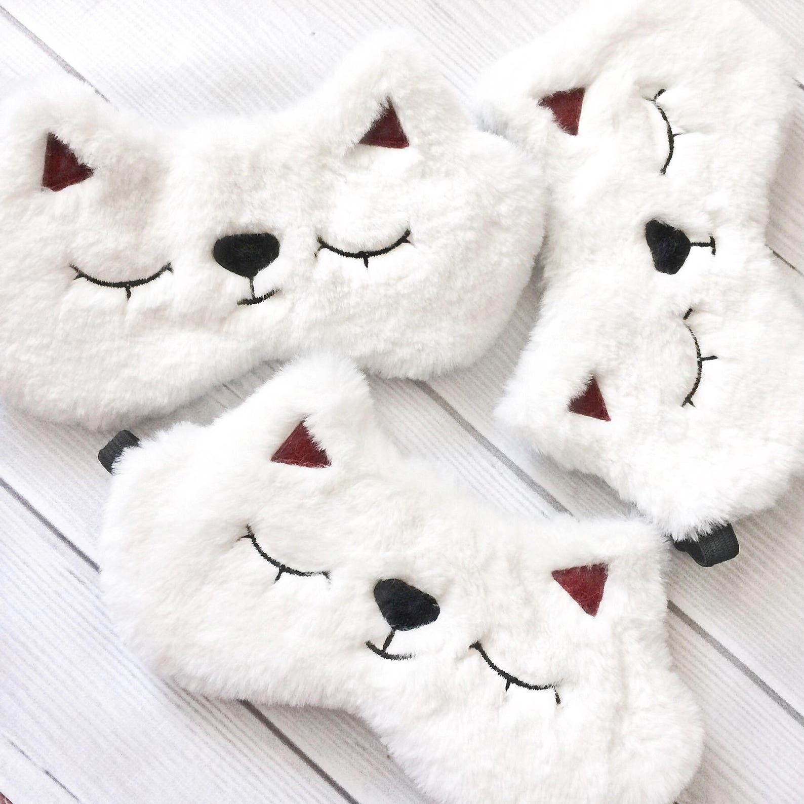 Cat sleep mask Sleepy Kitty Sleeping mask Fluffy Sleep mask Etsy