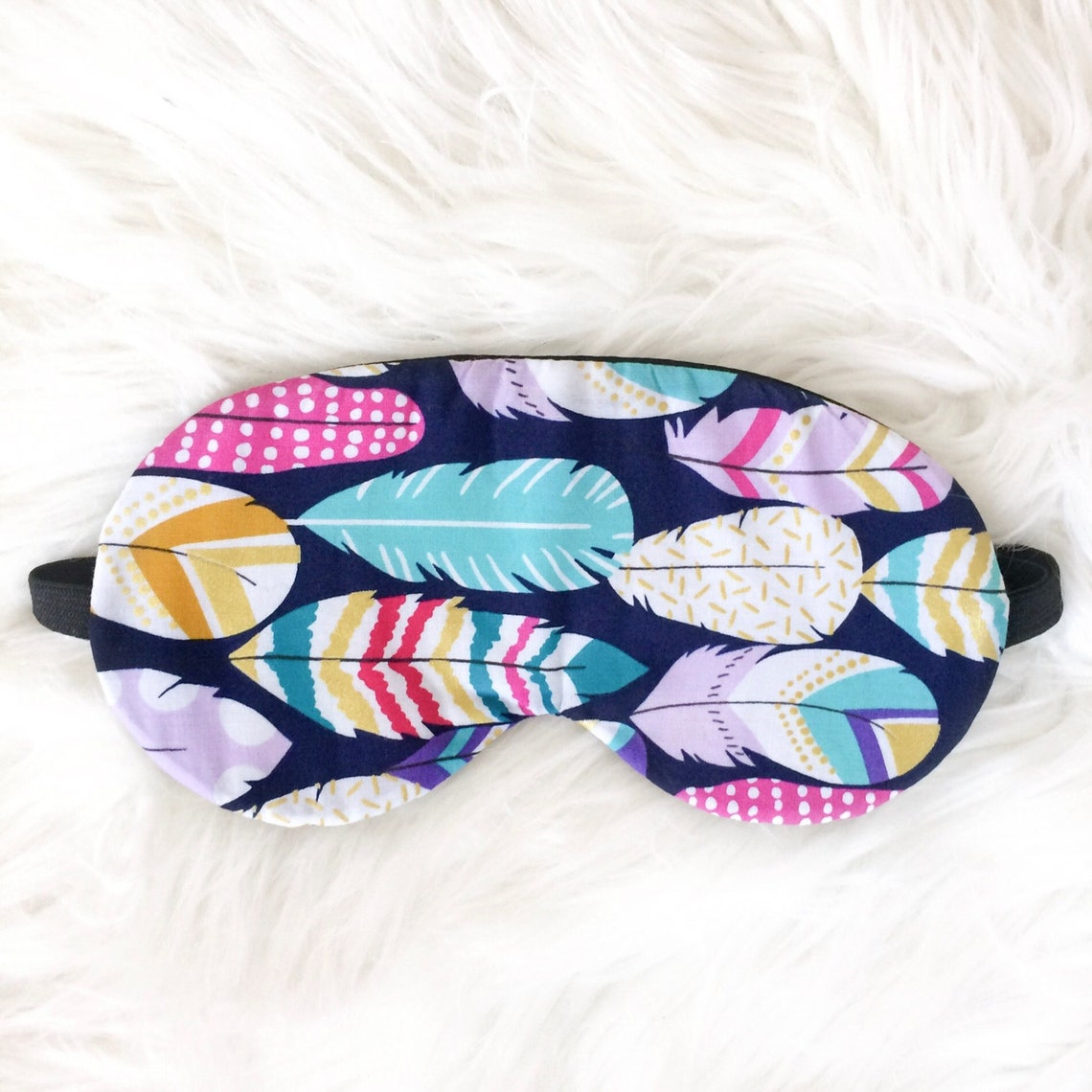 Feathers Sleep Mask Cotton Sleep Mask for Women Sleeping Etsy