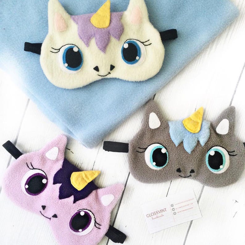 Unicorn sleep mask Eye mask sleep Funny sleep mask Sleep Etsy