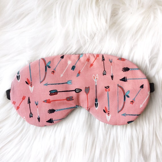 Arrows Sleep Mask Pink Cotton Sleep Mask for Women Sleeping Etsy