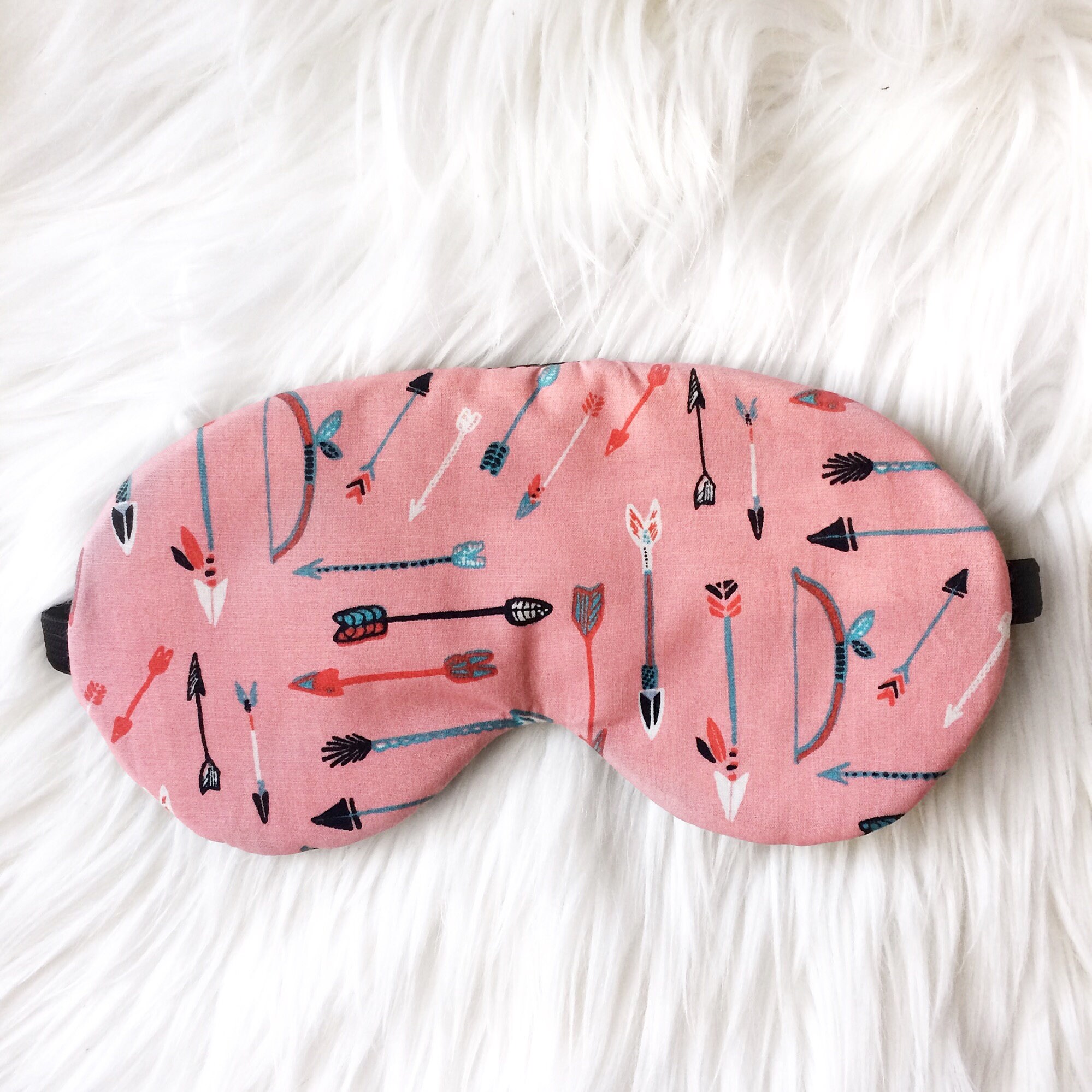 Arrows sleep mask Pink Cotton Sleep mask for women Sleeping Etsy