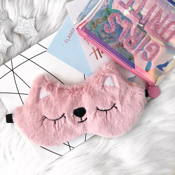 Cat sleep mask Sleepy Kitty Sleeping mask Fluffy Sleep mask Etsy