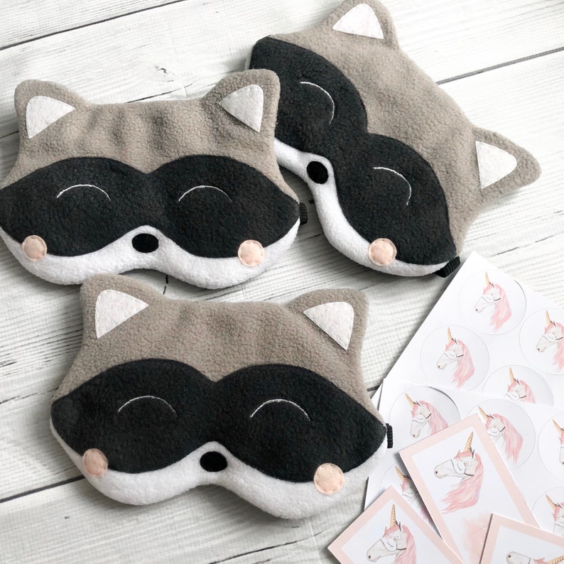Raccoon sleep mask Eye Mask Sleeping mask Funny sleep mask Etsy