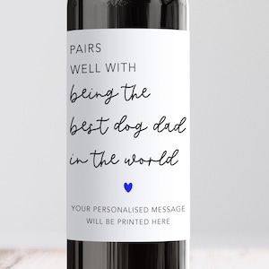 À associer avec Étiquette de vin Être le meilleur papa de chien, Anniversaire de papa de chien personnalisé, Remplissage de bas de Noël, Cadeau de Noël d'un chien, Chiot