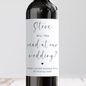 Étiquette de vin personnalisée pour mariage