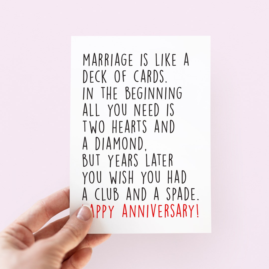 Happy Anniversary Card, Rude Marriage Card, Funny Anniversary, Wedding ...