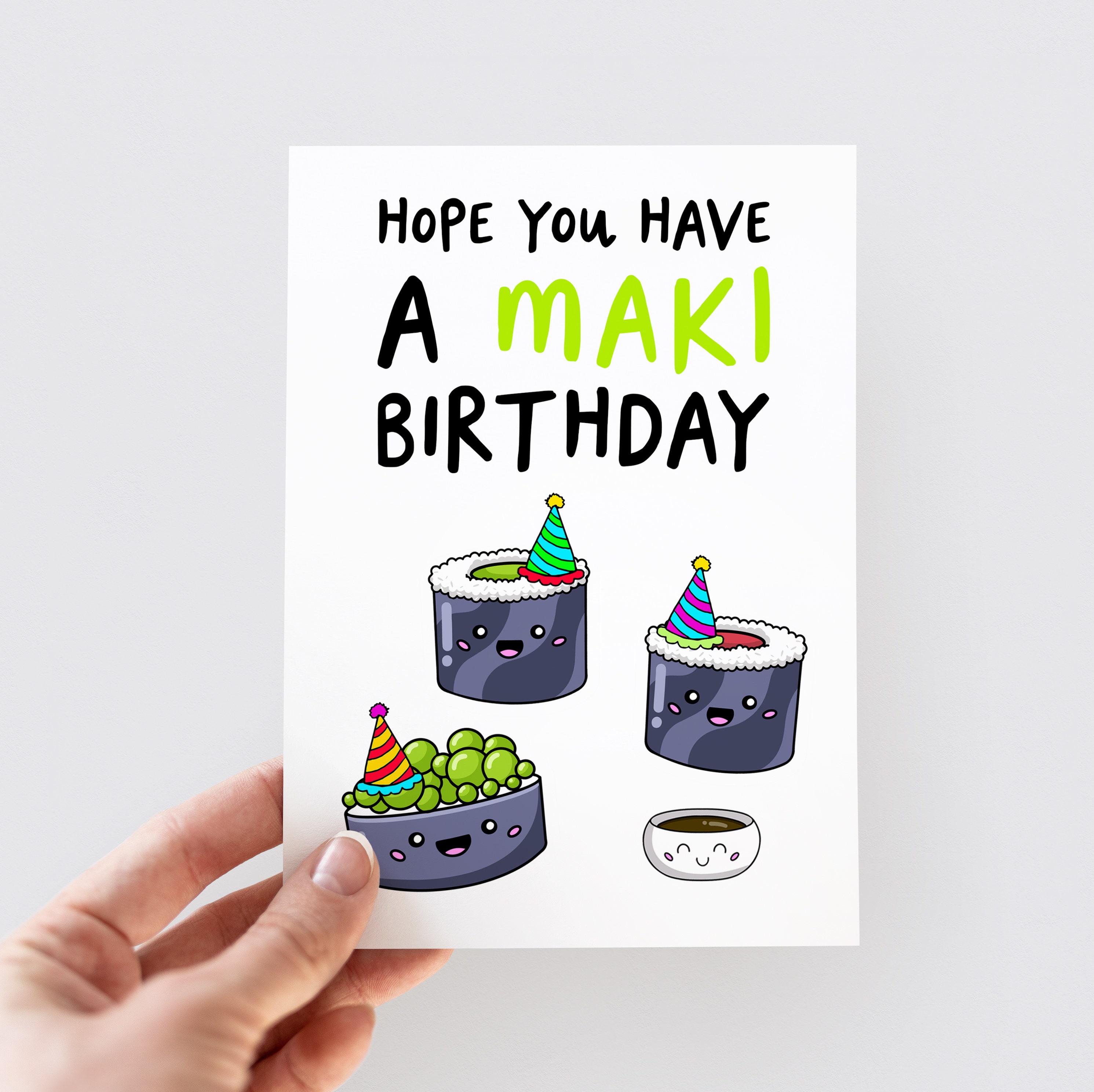 Have A Maki Birthday Card Sushi Card Sushi Birthday Card - Etsy UK
