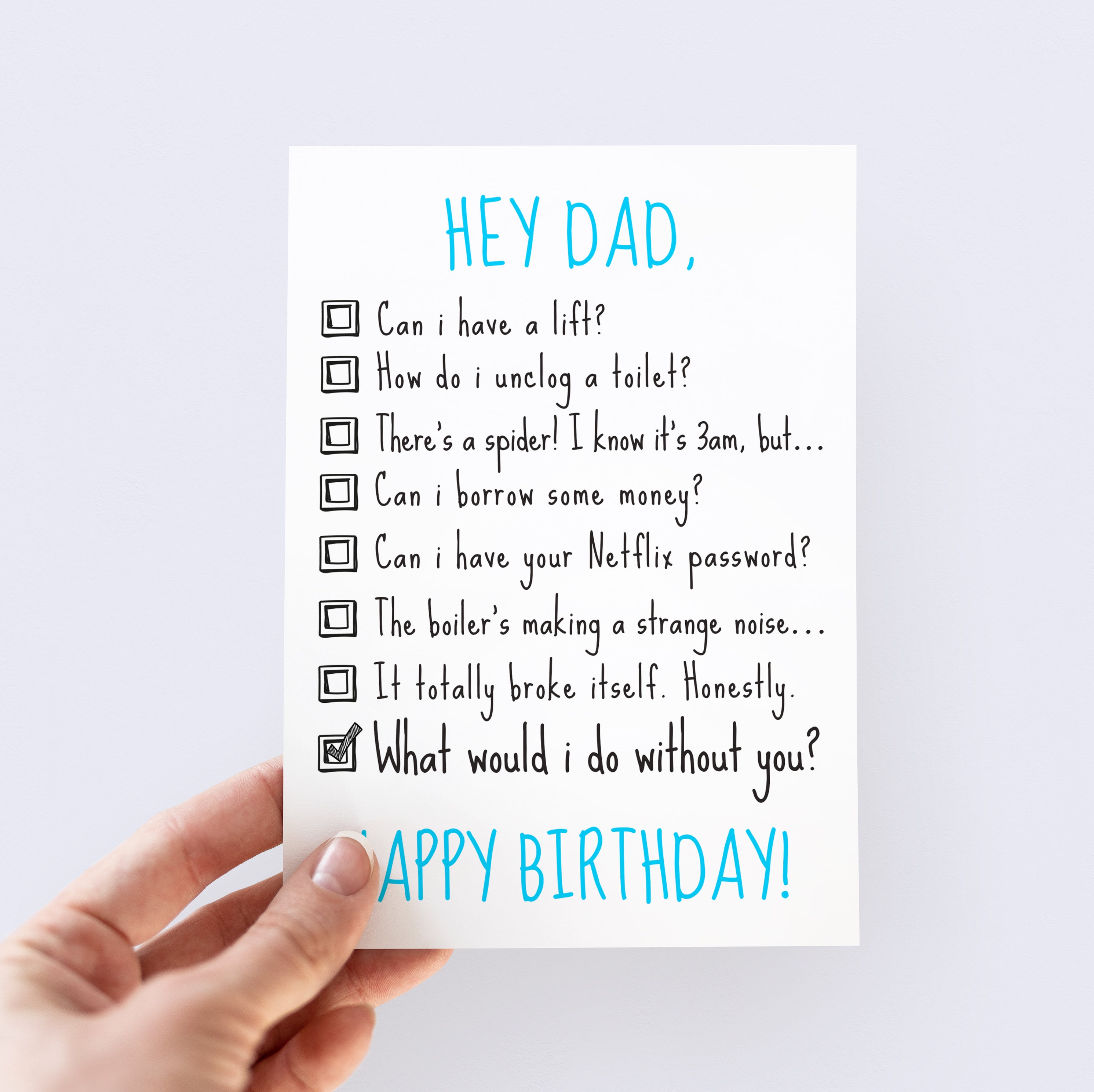 Homemade birthday cards for dad from kids