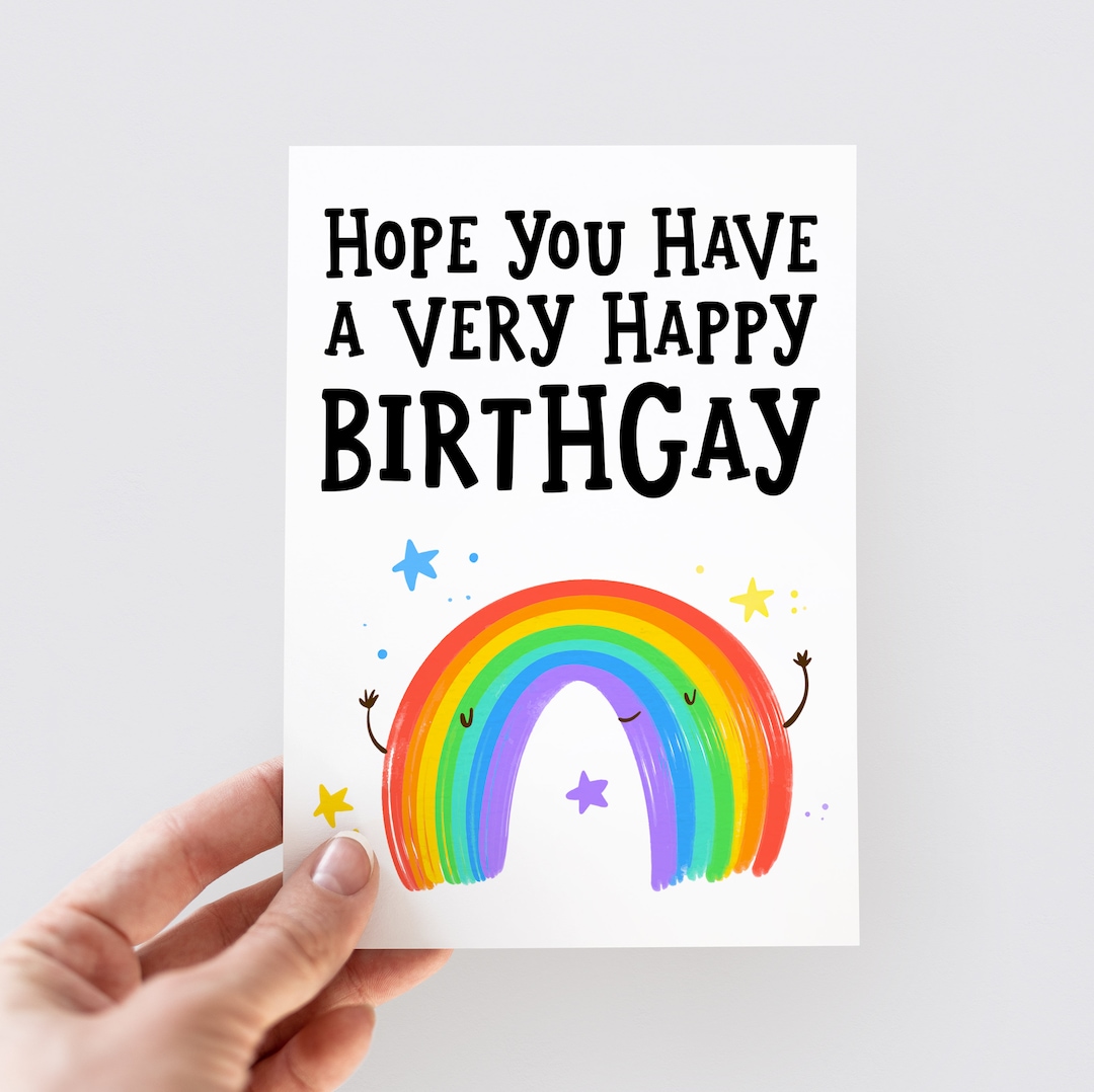 Happy Birthgay Card Gay Happy Birthday Gay Birthday LGBTQ