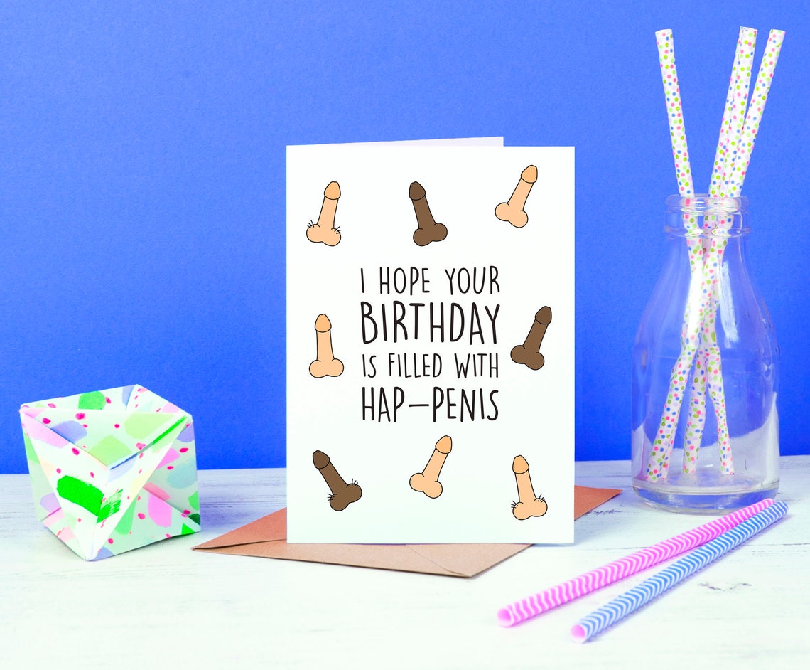 Penis Pun Birthday Card Hope Your Birthday Is Filled With | Etsy