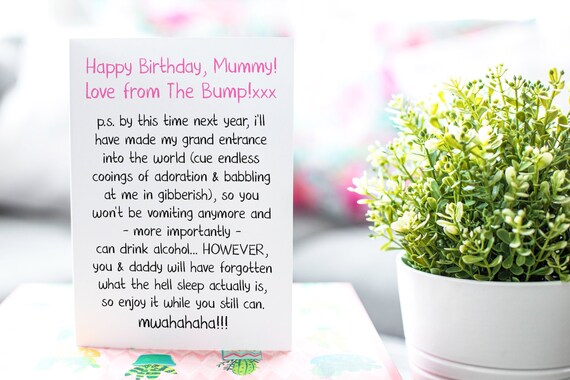 Happy Birthday Mummy From The Bump Card Mum 1st Birthday Etsy Singapore