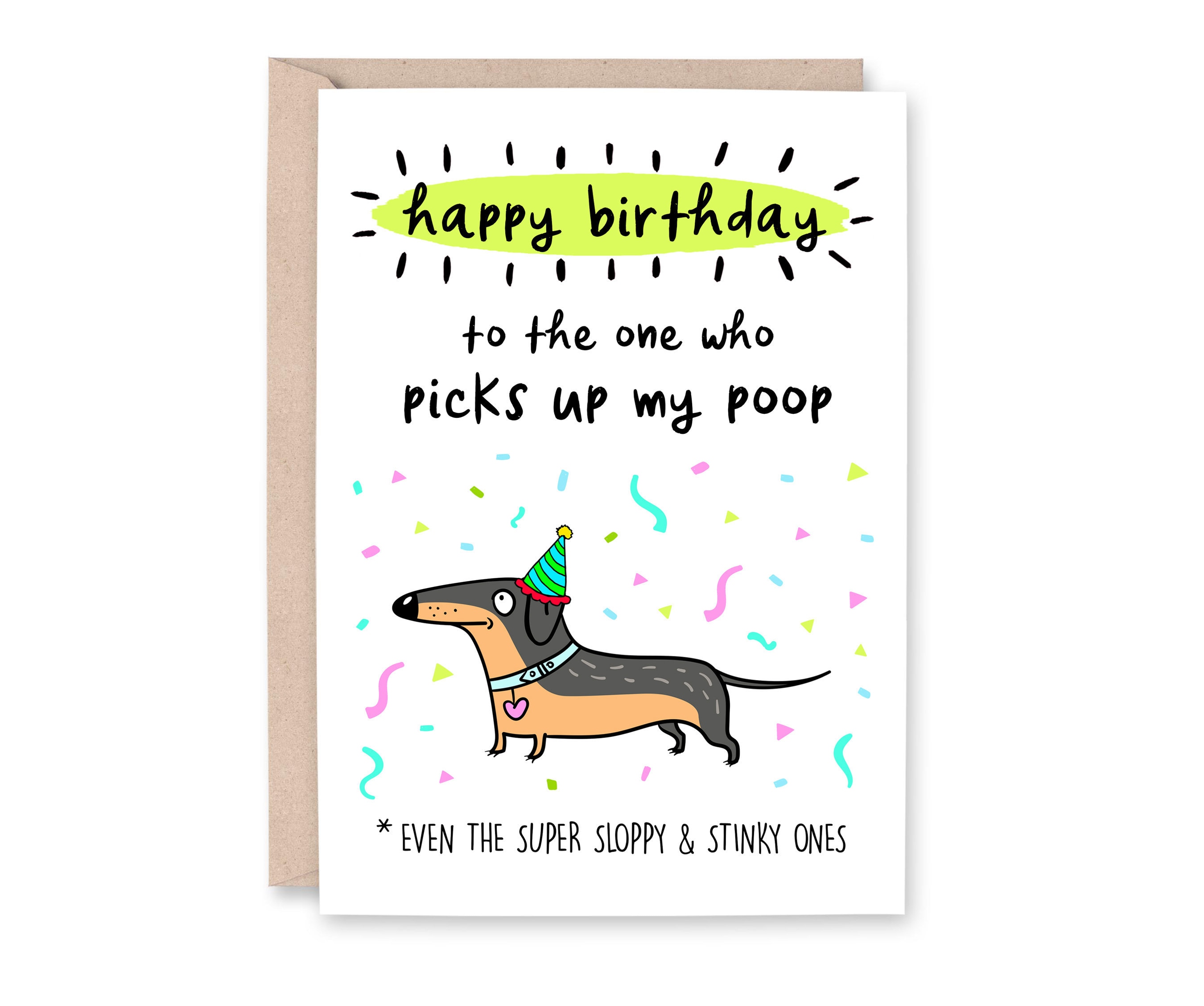 Funny Card From The Dog Picking Up My Poop Father's Day Dog Dad Birthday Fun C20 Funny Card From The Dog Picking Up My Poop Father's Day Dog Dad Birthday Fun C20