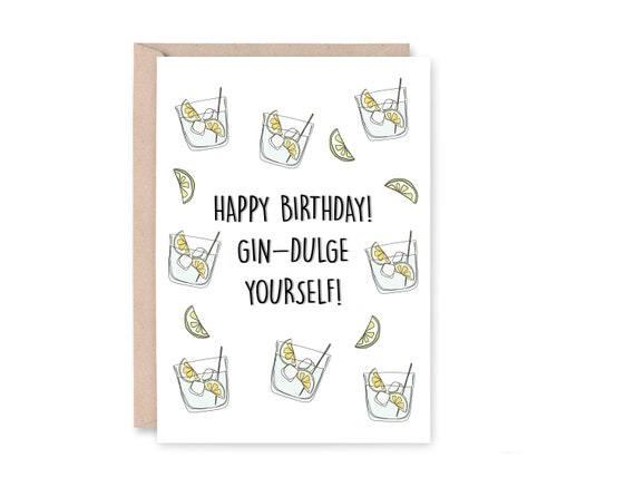 Gin Geburtstagskarte alles Gute zum Geburtstag Karte Gin & Etsy