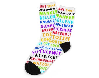 Rude Swear Socks, Funny Insulting Socks, Birthday Gift, Socks For Her, Him, Friend, Boyfriend, Brother, Dad, Husband, Novelty Joke Gift