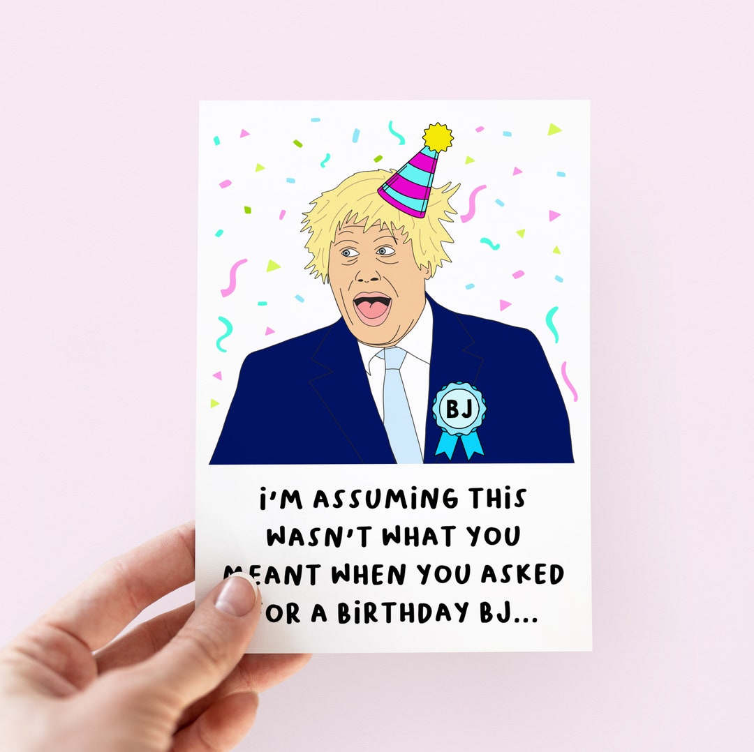 Boris Johnson Birthday Card Lockdown Brexit Birthday Card Etsy UK