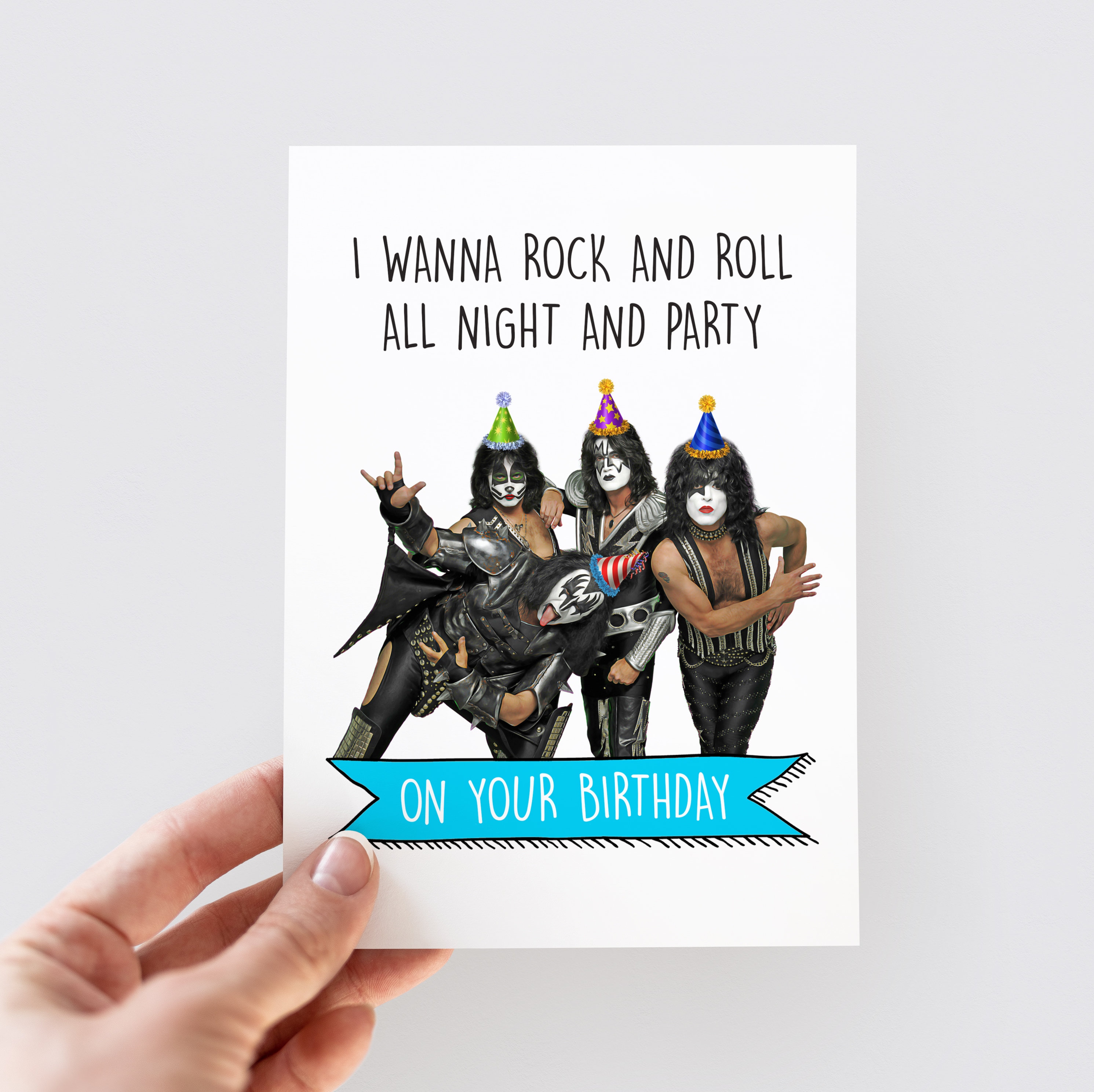 Kiss Card Gene Simmons Card Kiss Band Card Heavy Metal