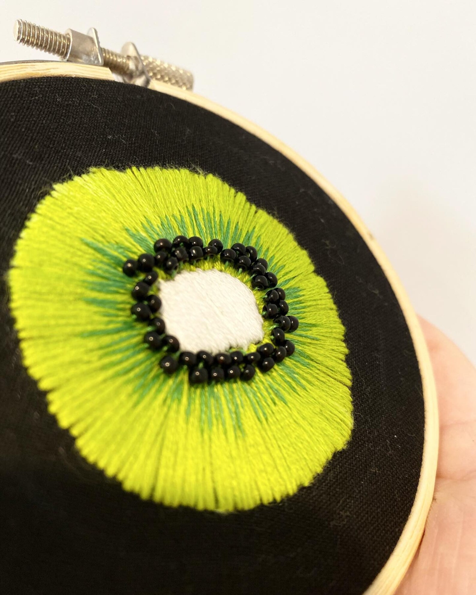 Kiwi Embroidery Fruit embroidery Handmade embroidery Etsy