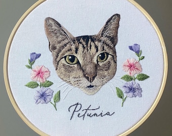 Custom pet portrait | Pet portrait | Embroidered Pet Portrait | Pet Portrait Embroidery | Custom Embroidery | Hand Embroidery