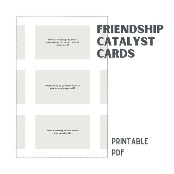 Friendship Catalyst Cards | Connection game | Skip the small talk