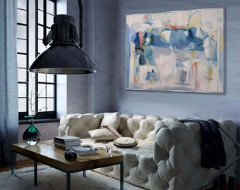 Neutral abstract art | Etsy