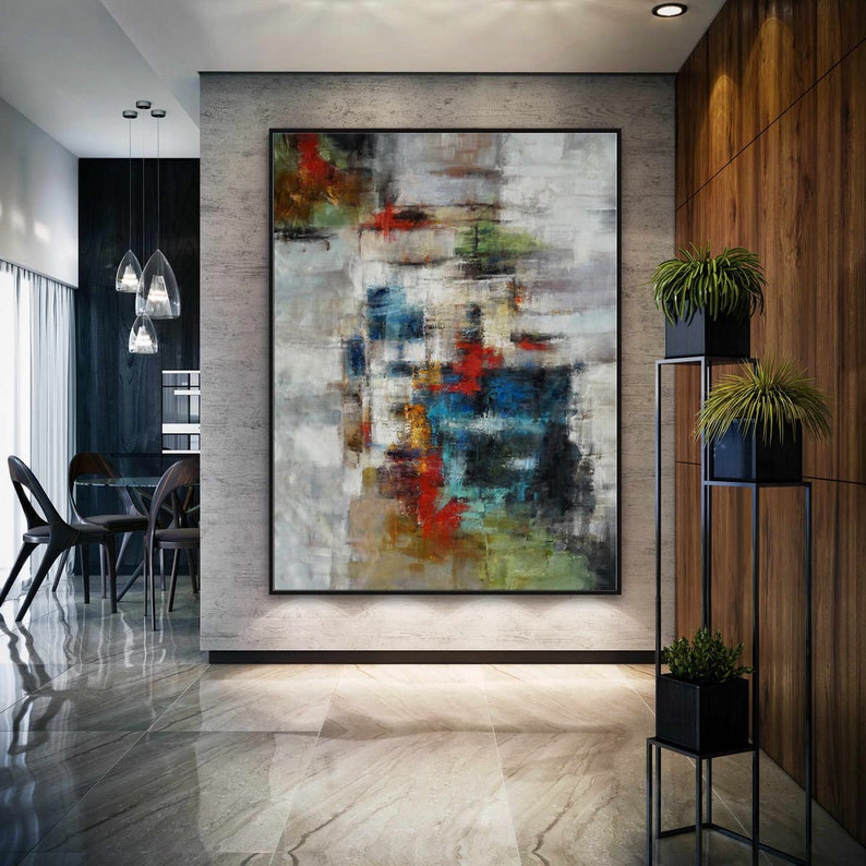 Extra Large Texture Abstract Canvas Modern Contemporary Wall Etsy