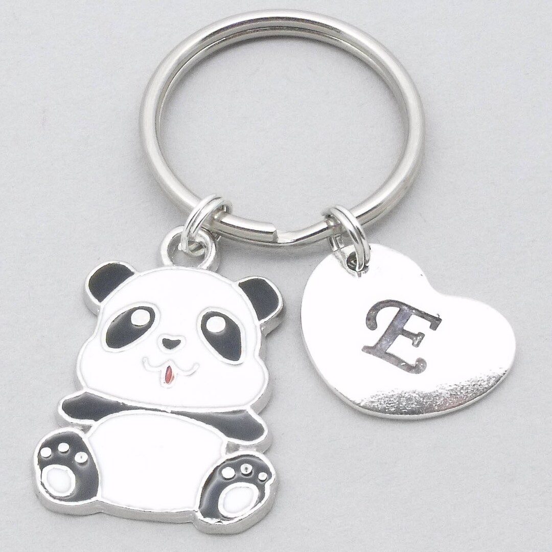Panda Keyring Panda Keychain Personalised Panda Gift - Etsy