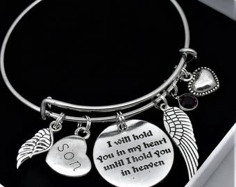 Son bereavement bracelet | memorial remembrance jewellery for loss of son | personalised gift for memory or son