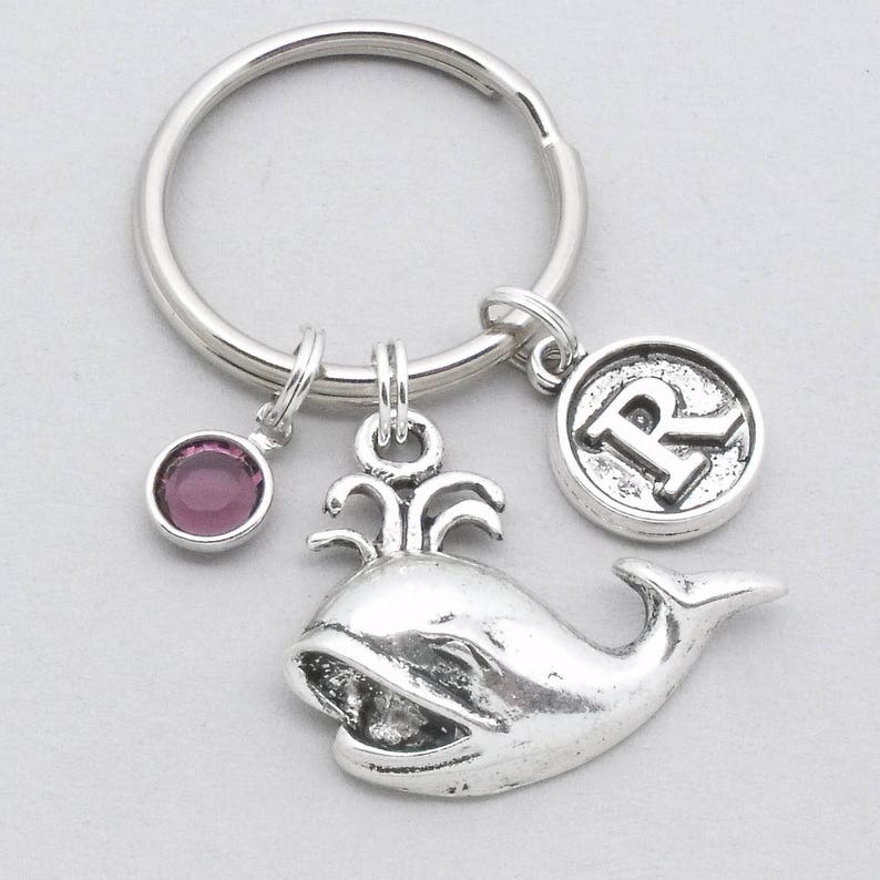 Whale Keyring Whale Keychain Personalised Whale Gift Etsy