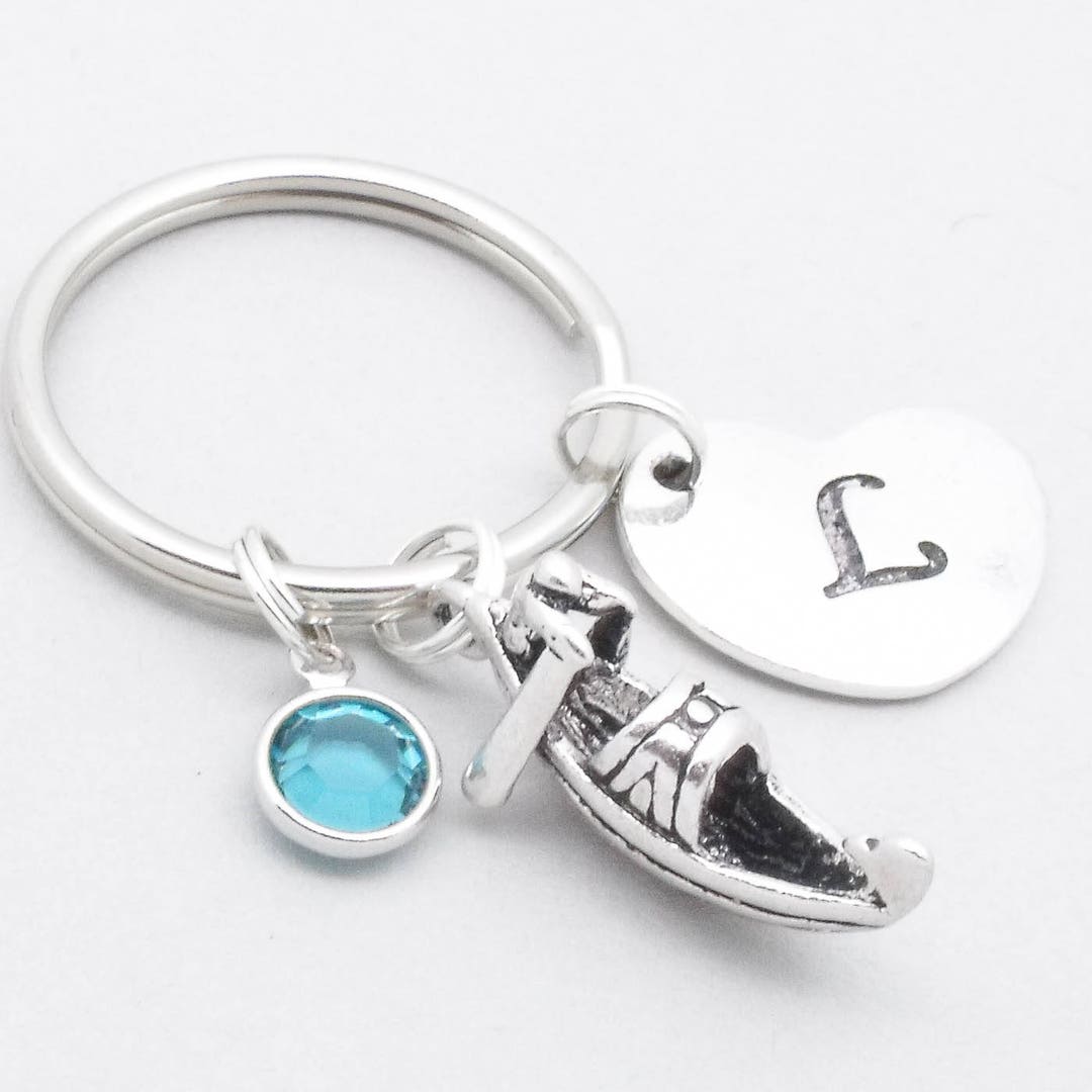 Gondola Heart Initial Keyring Gondola Keychain Etsy