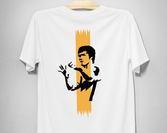 Bruce Lee Chinese Martial Arts Icon Smirk Adult T-Shirt Tee