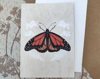 Monarch Butterfly Art Print | Insect Art | Vintage Print