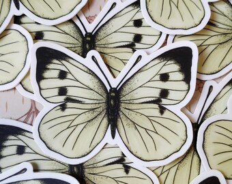 Cabbage White Butterfly Sticker