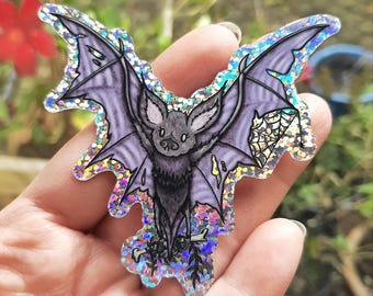 Vampire Bat Glitter Sticker