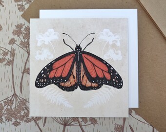 Monarch Butterfly Art Print | Insect Art | Vintage Print