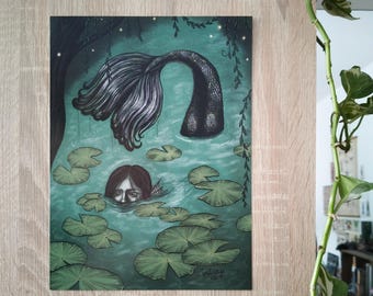 Siren Poster Art Print | Mermaid Artwork