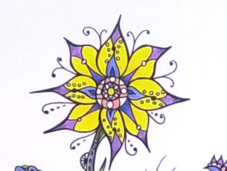 Flower Bouquet Botanical Art Print, Gift for Gardener, Floral Wall Art