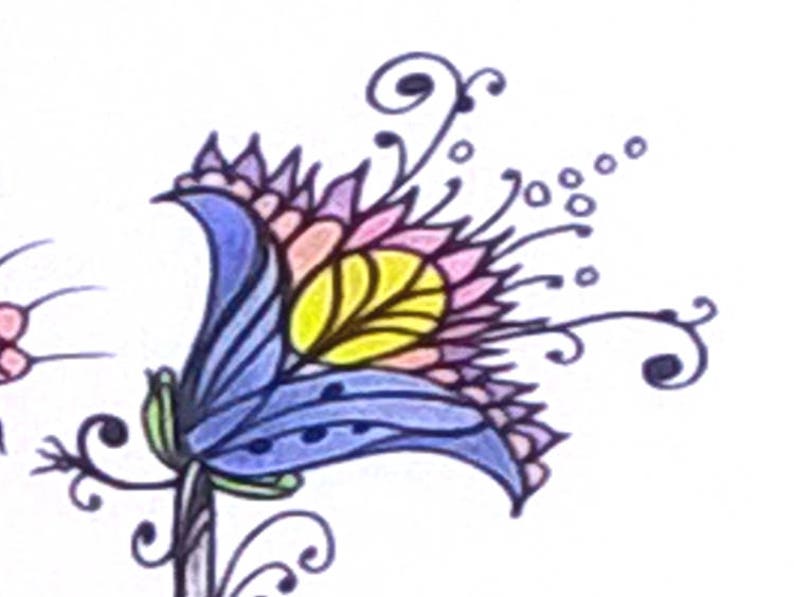 Flower Bouquet Botanical Art Print, Gift for Gardener, Floral Wall Art