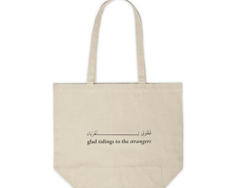 Glad Tidings to the Strangers Canvas Shopping Tote