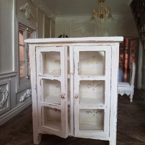 Handpainted miniature standing cabinet 1:12