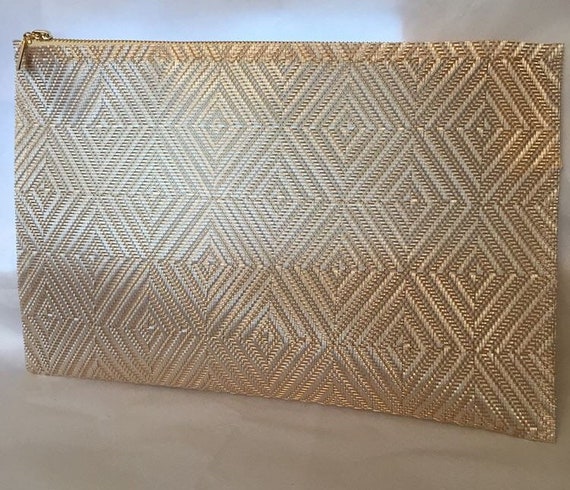 gold shimmer clutch