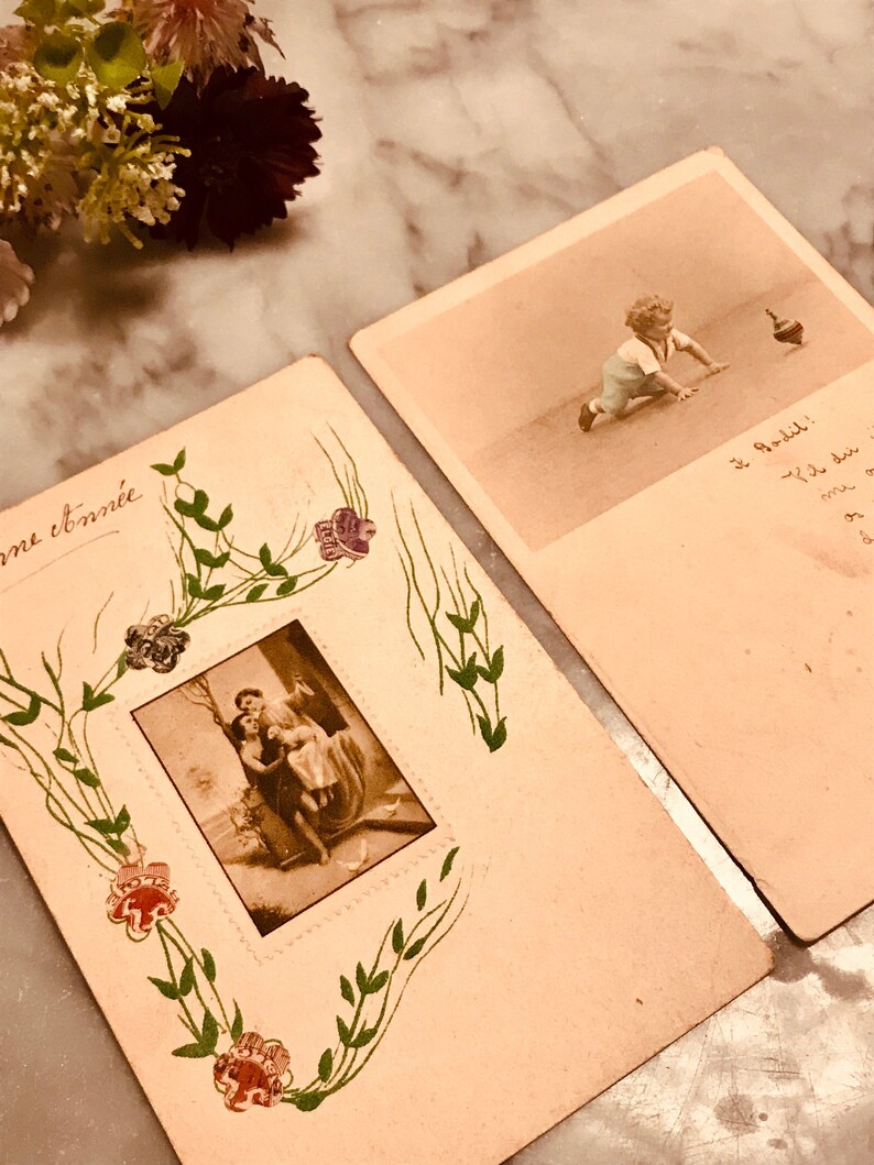Set Of 2 Antique 1900s Postcards Postkarte Carte Postale Stamped In Denmark And Belgium Victorian Memorabilia Art Collectibles Aloli Ru
