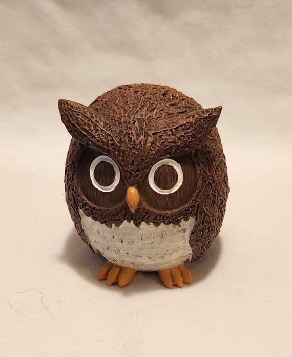 Enesco home Grown Coconut Owl Figurine Etsy