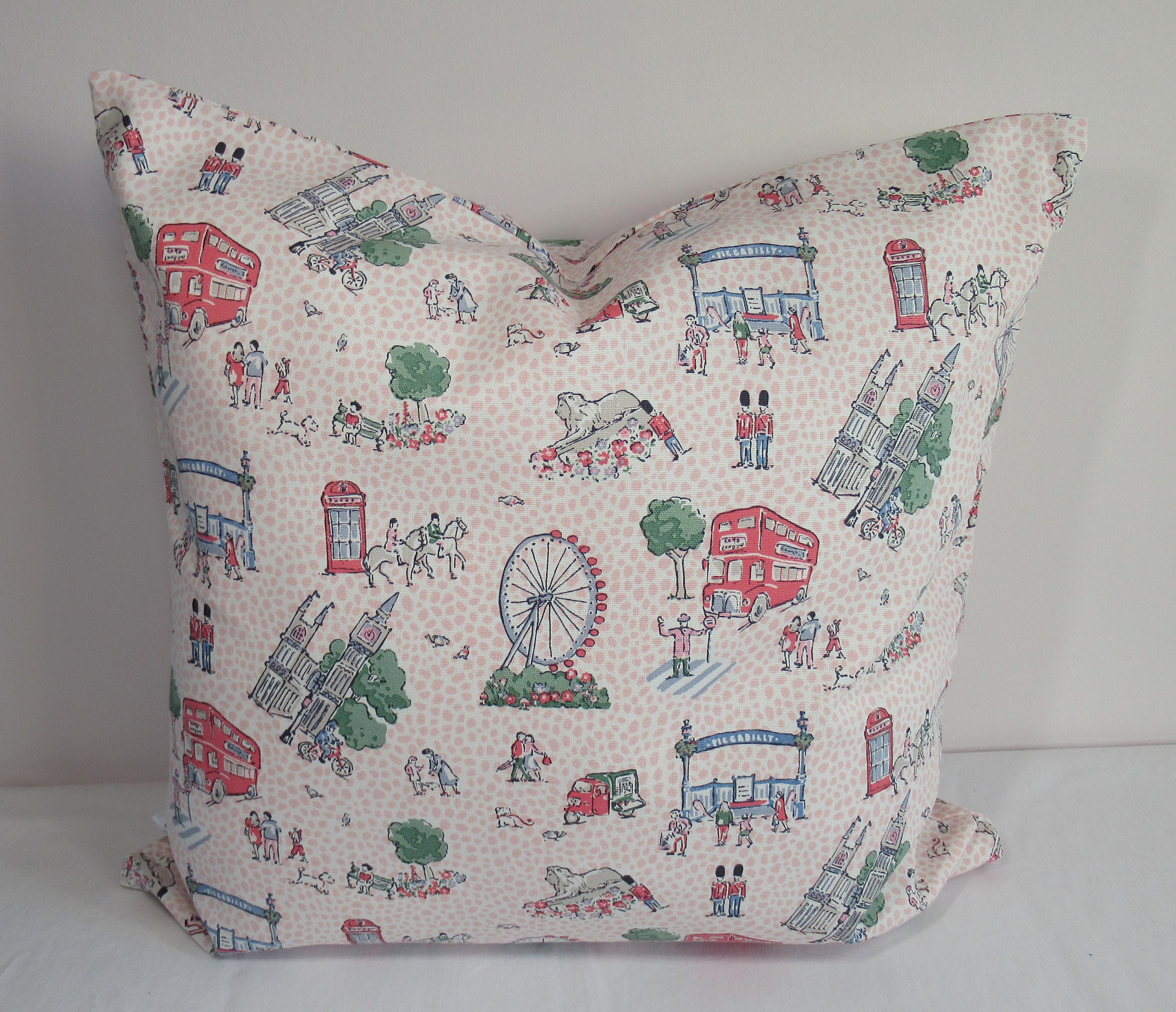 London Themed Cushion Cover Handmade from British Designer Etsy