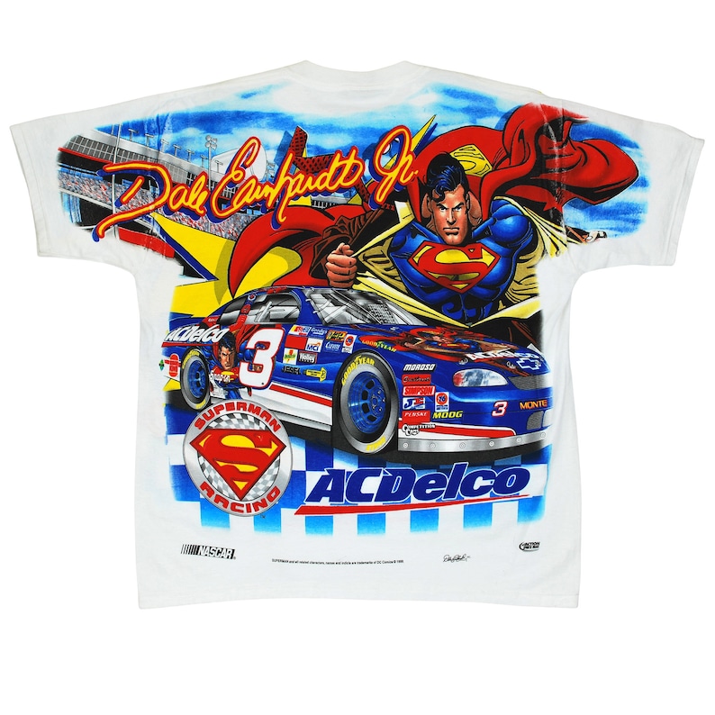 Superman 1998 t-shirt medium vintage deadstock Dale Earnhardt Jr