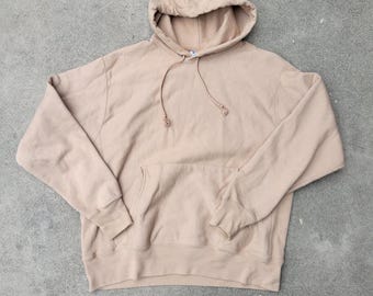 beige reverse weave Champion hoodie, large