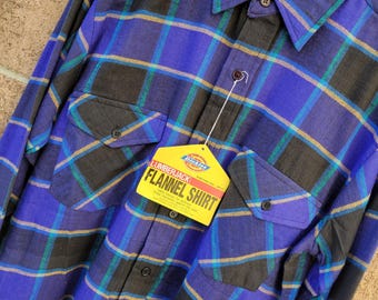 New Old Stock Vintage Dickies Flannel Shirt, size small