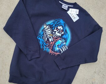 grim reaper Pro Club crewneck sweatshirt, size large